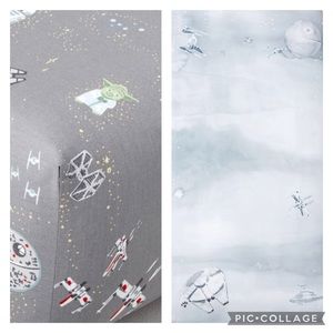 Crib sheets (Lot of 3) VGUC pottery barn kids PBK Star Wars
